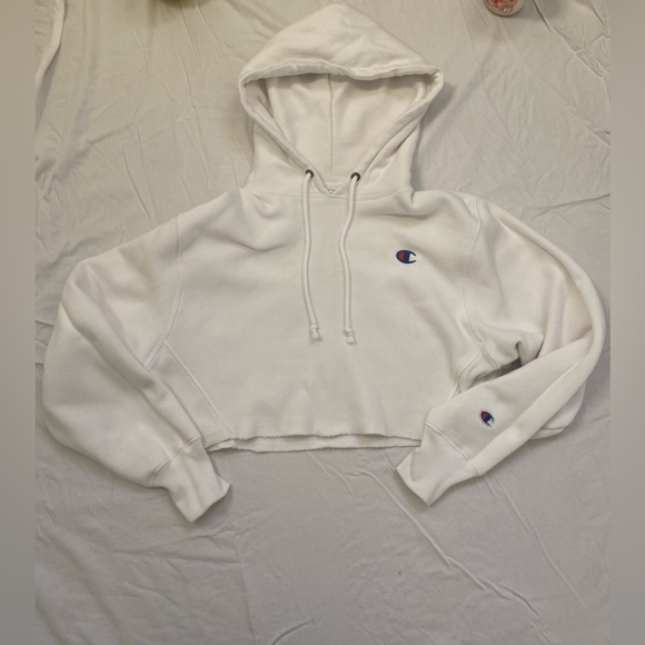 Cropped White Champion Hoodie - Picture 1 of 1